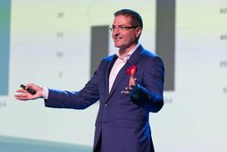 Páll Erland, forstjóri HS Veitna hélt skemmtilegt erindi á afmælisfögnuði í Hljómahöllinni.