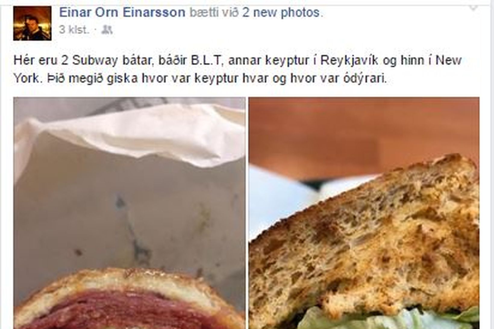 Einar birti þessa myndir á facebook-síðu sinni í kvöld.