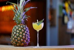 Fallegur ananaskokteill sem kemur úr smiðju Heimis Morthens og ber heitið Señor Pineapple.