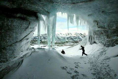 Ice cave in Langjökull glacier. The picture was taken in 2004.