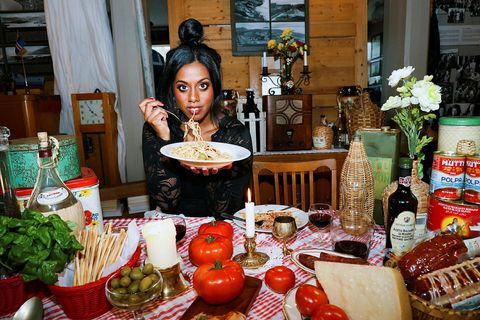 Tinna Björt Guðjónsdóttir elskar pasta og nýtur þess að borða það.