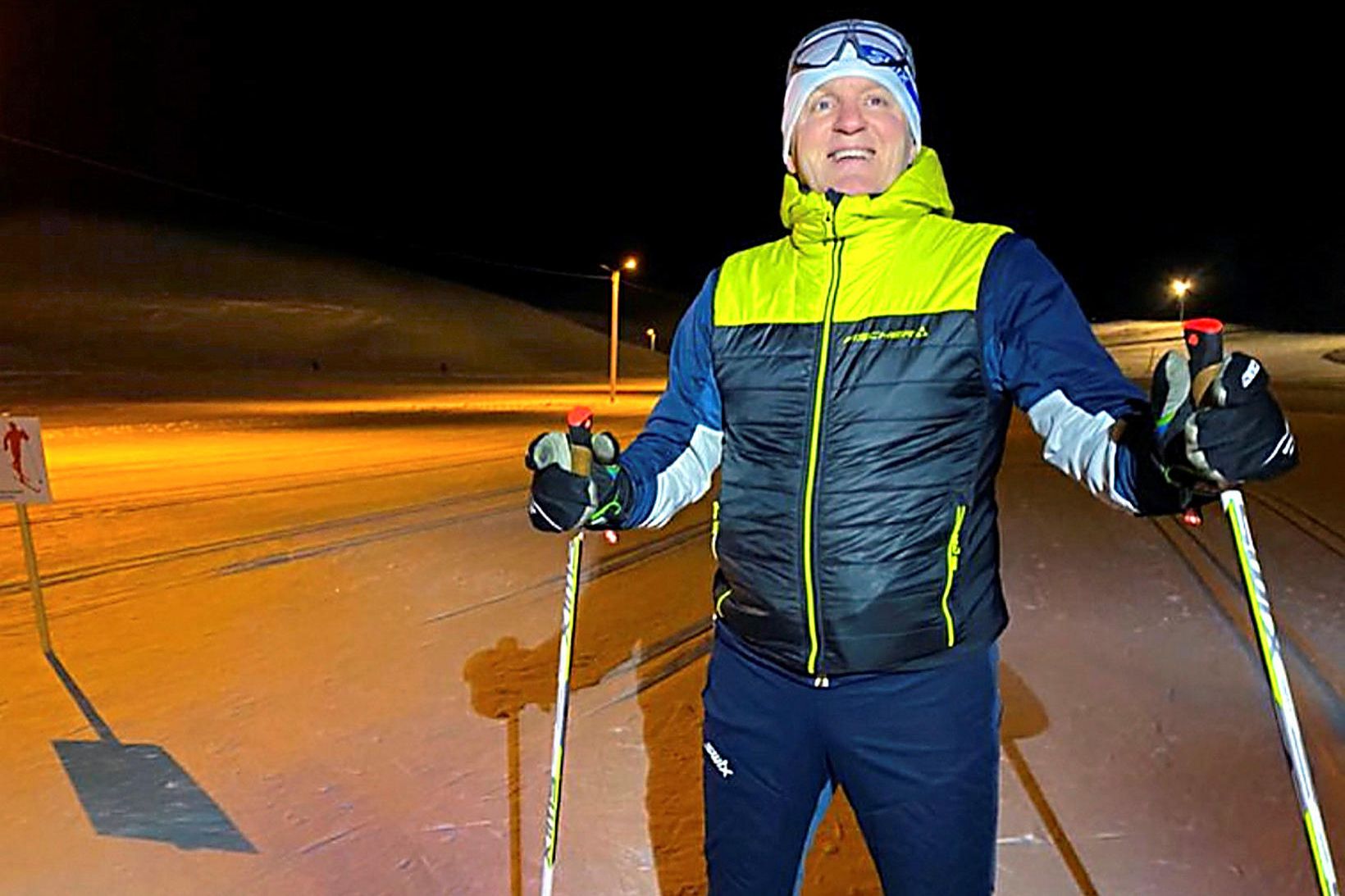 Einar Ólafsson gönguskíðakappi í Bláfjöllum.