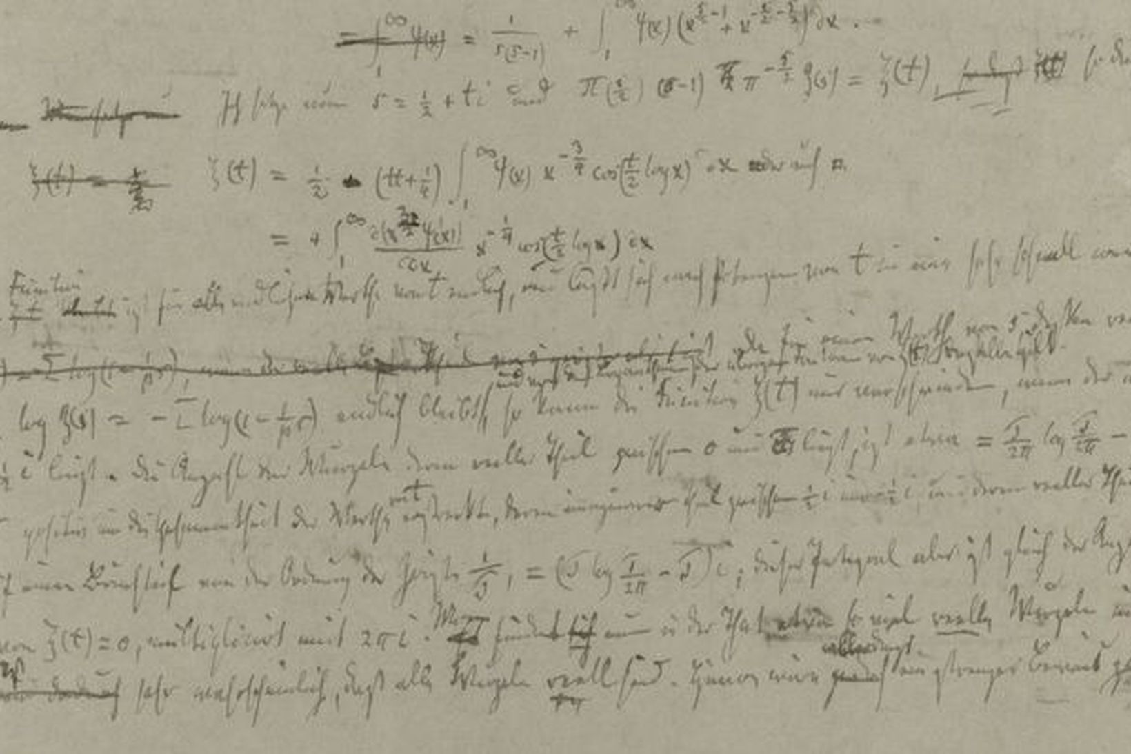 Riemann-tilgátan eins og hún birtist í glósum Bernards Riemanns sjálfs …