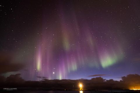 Northern Lights extravangaza over Seltjarnarnes last night.