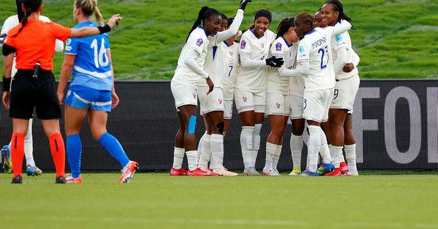 Franska liðið vann Ísland 2:0 á Laugardalsvellinum í byrjun júní.