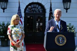 Joe Biden með konu sinni Dr. Jill Biden á þjóðhátíðardegi Bandaríkjanna 4. júlí.