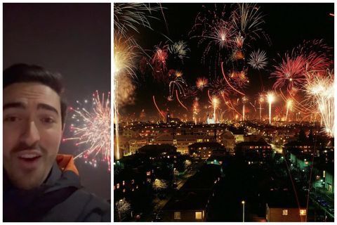 Luke Miani was impressed with the fireworks on New Year's Eve in Reykjavik.