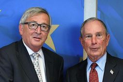 Michael Bloomberg og Jean-Claude Juncker, forseti framkvæmdastjórnar Evrópusambandsins.
