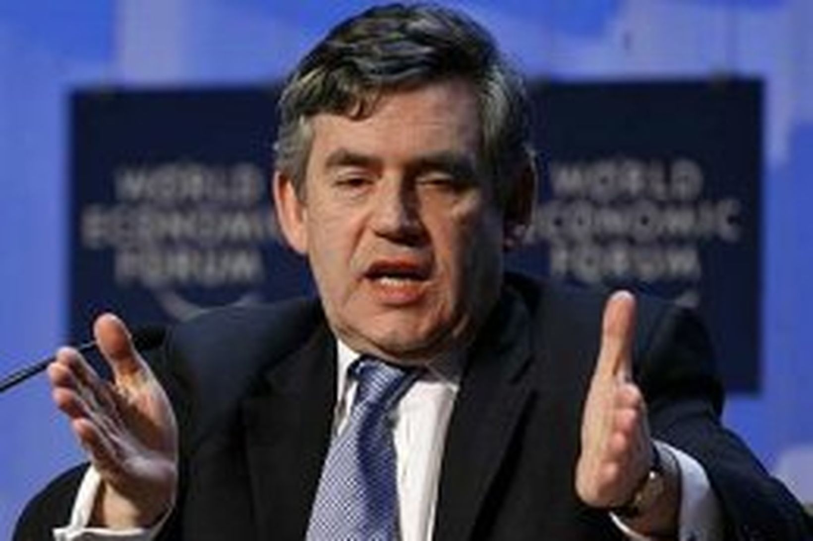 Gordon Brown á ráðstefnunni í Davos