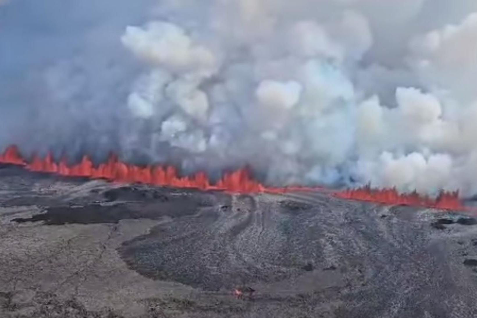 Sprungan séð úr lofti.