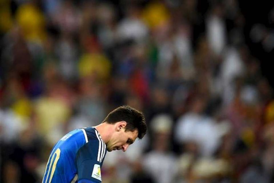Lionel Messi var ansi hnípinn þegar úrslitin voru ljós.