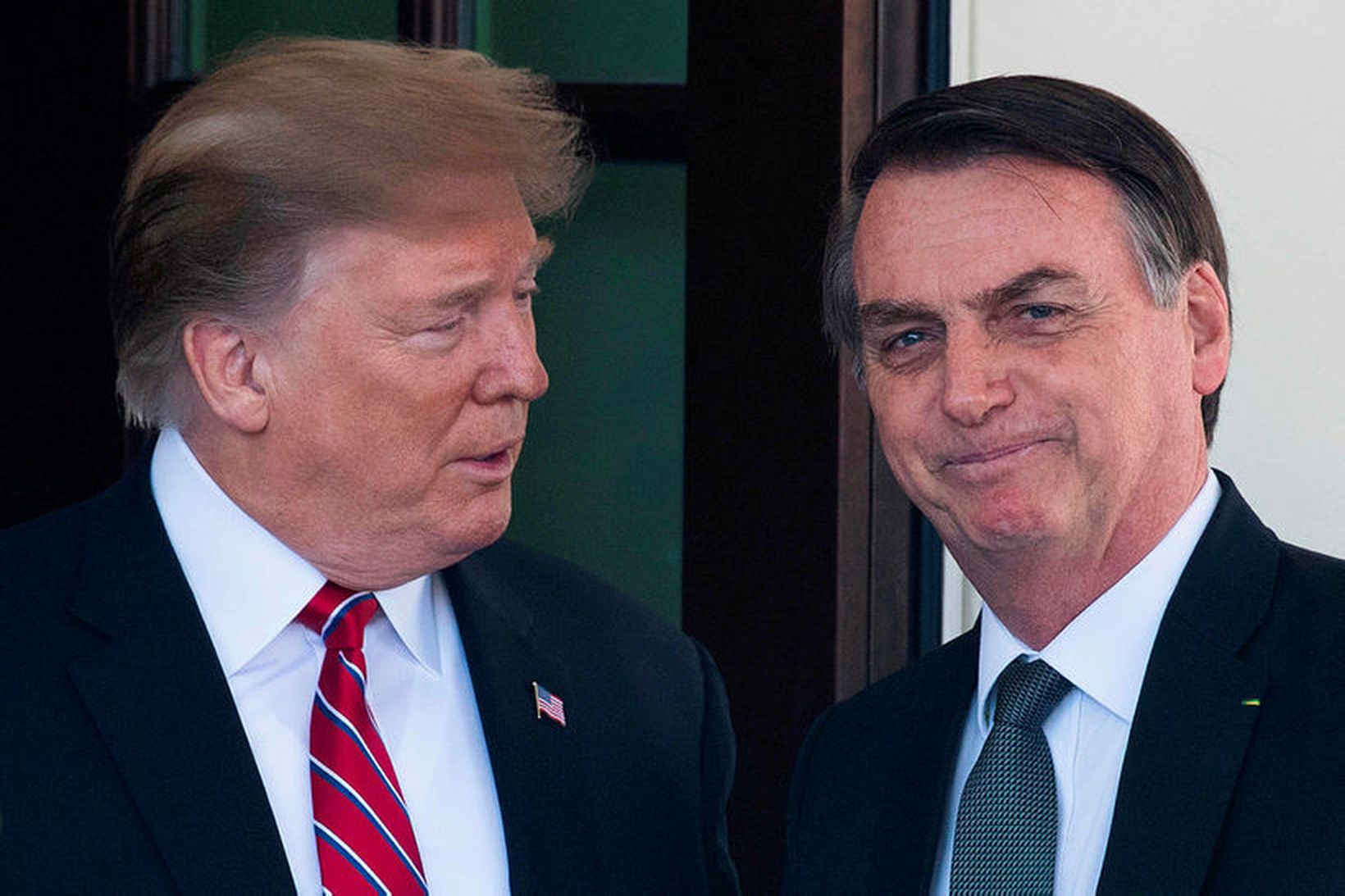 Donald Trump og Bolsonaro í Hvíta húsinu í júlí síðastliðnum.