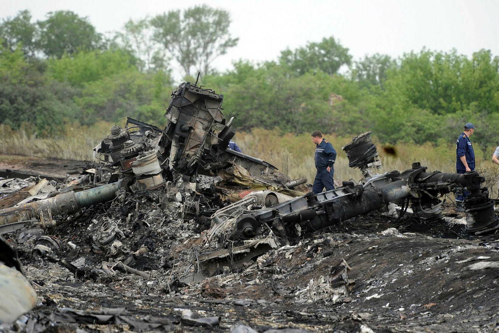 Frá braki MH17.