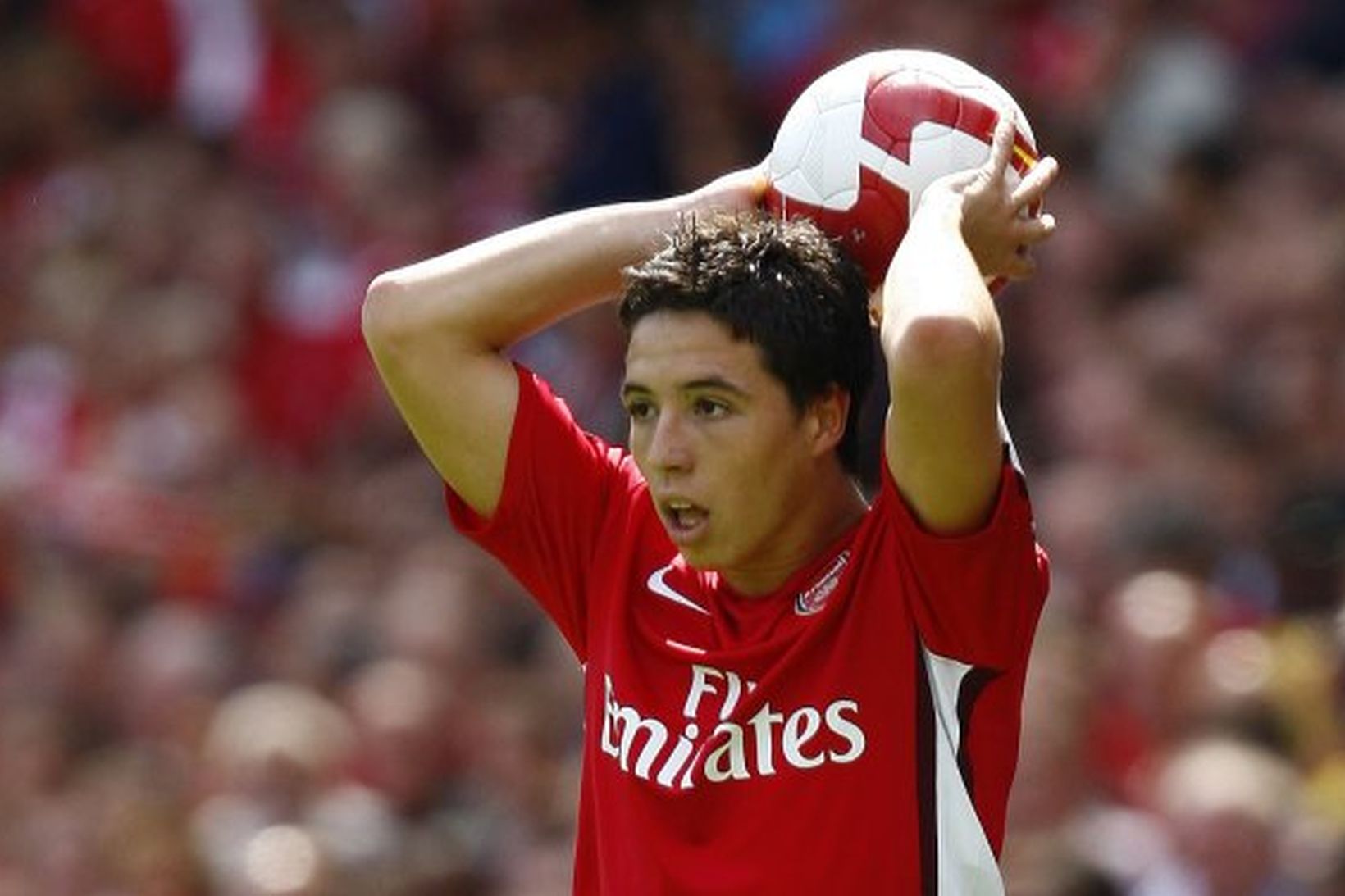 Samir Nasri kom Arsenal yfir gegn Twente.