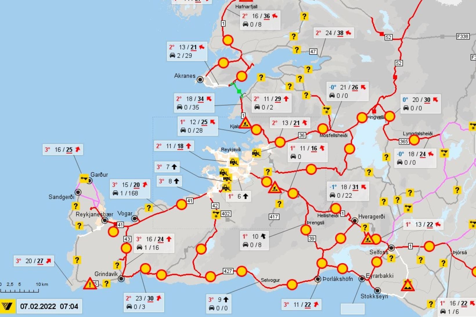 Enn eru allir vegir frá höfuðborgarsvæðinu og á suðvesturhorni landsins …