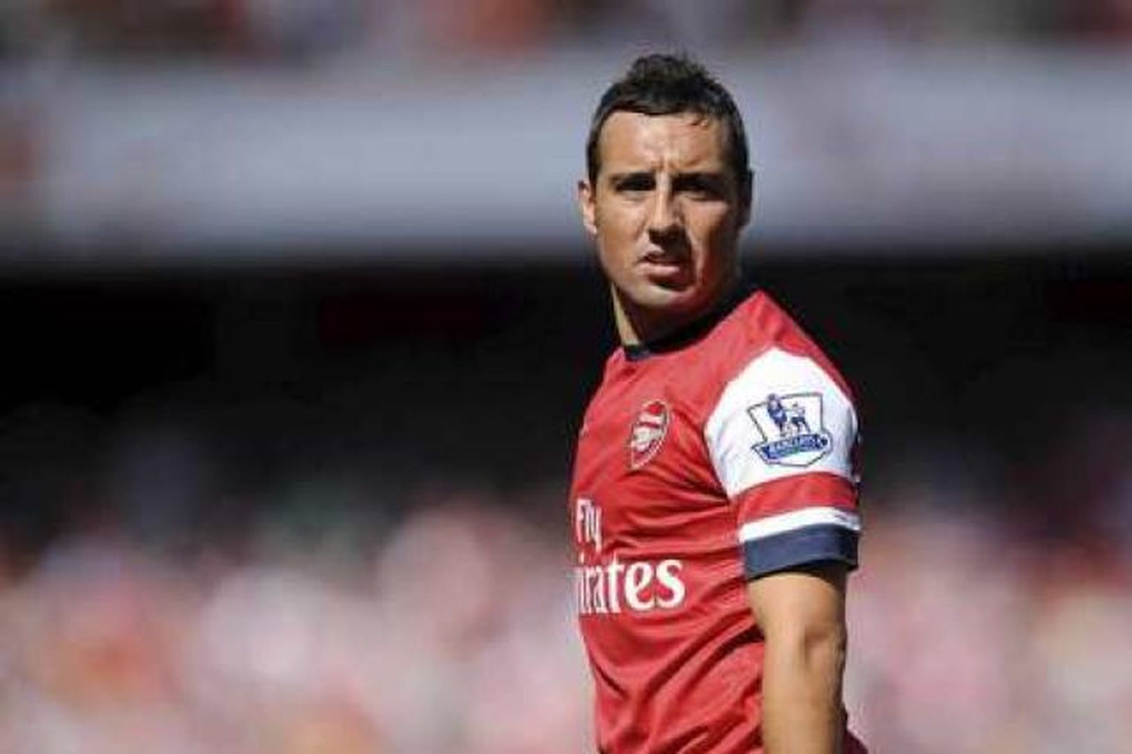 Santi Cazorla þreytti frumraun sína fyrir Arsenal en skoraði ekki …