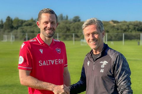 Gylfi Þór Sigurðsson og Arnar Grétarsson á góðri stundu.