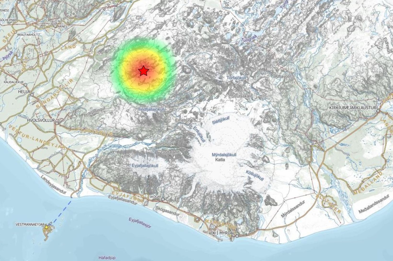 3,5 stiga skjálfti í Vatnafjöllum