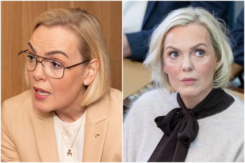 Guðrún Hafsteinsdóttir skartaði nýju útliti í gær.