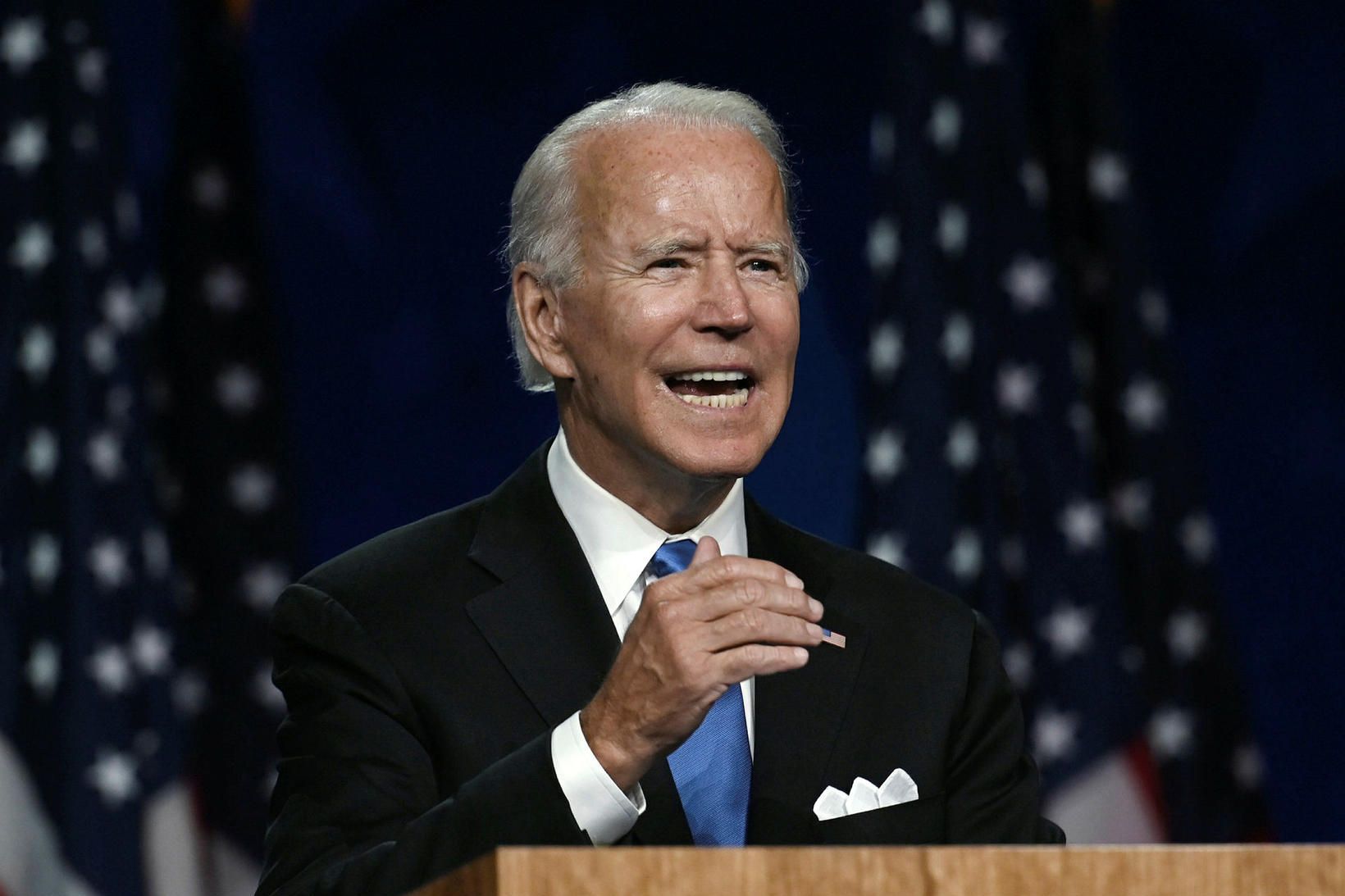 Joe Biden er frambjóðandi demókrata í komandi forsetakosningum.