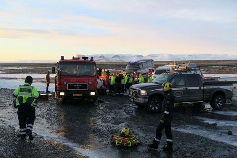 From the site of the accident in South Iceland.