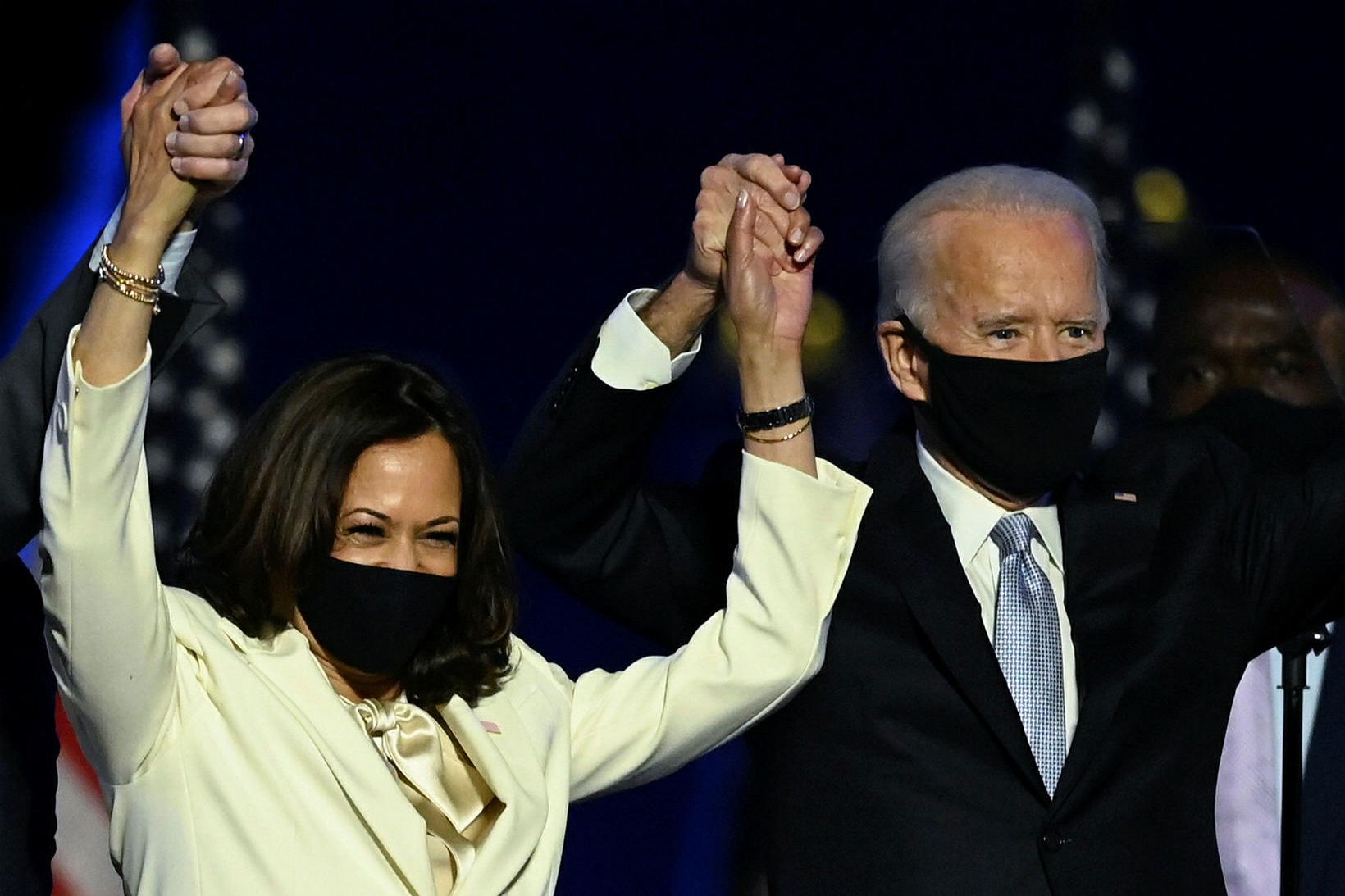 Kamala Harris, verðandi varaforseti, og Joe Biden, verðandi forseti Bandaríkjanna.