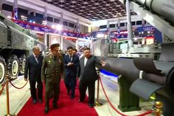 Kim shows off new North Korean drones, ICBMs to Russia defence minister