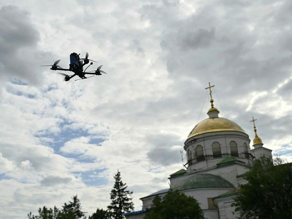 Drone in flight.