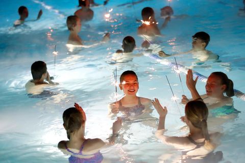 From the starlit swimming pool of KR. Swimming culture is rich in Iceland.