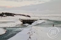 Flóð - Hvítá - Flóðgátt - Brúnastaðir - vetrarhörkur