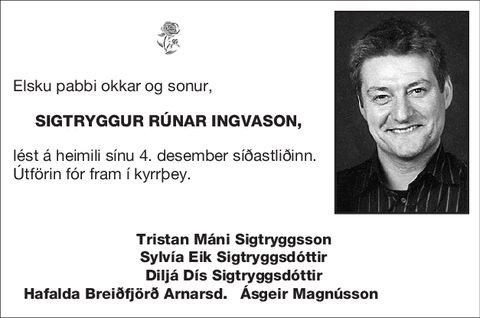 Sigtryggur Rúnar Ingvason,