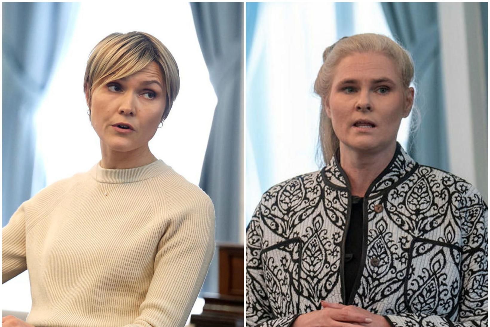 Kristrún Frostadóttir forsætisráðherra og Hildur Sverrisdóttir, þingflokksformaður Sjálfstæðisflokksins.
