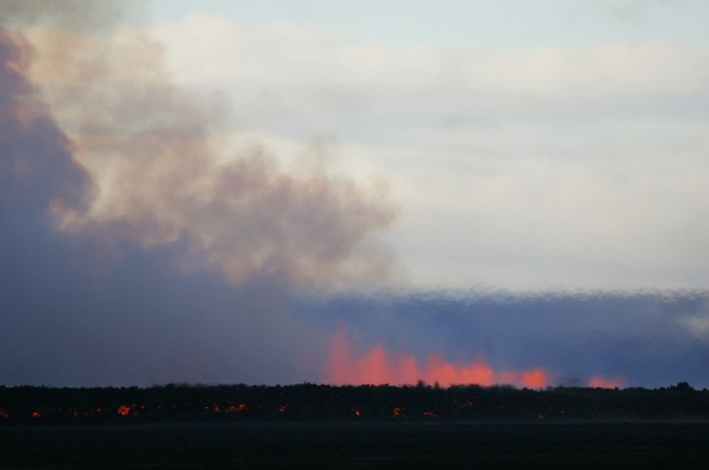 Eldgosið í Holuhrauni - myndir teknar að morgni mánudags, 1. september