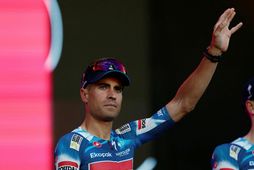 Mikel Landa þurfti að hætta keppni eftir alvarlegt slys.