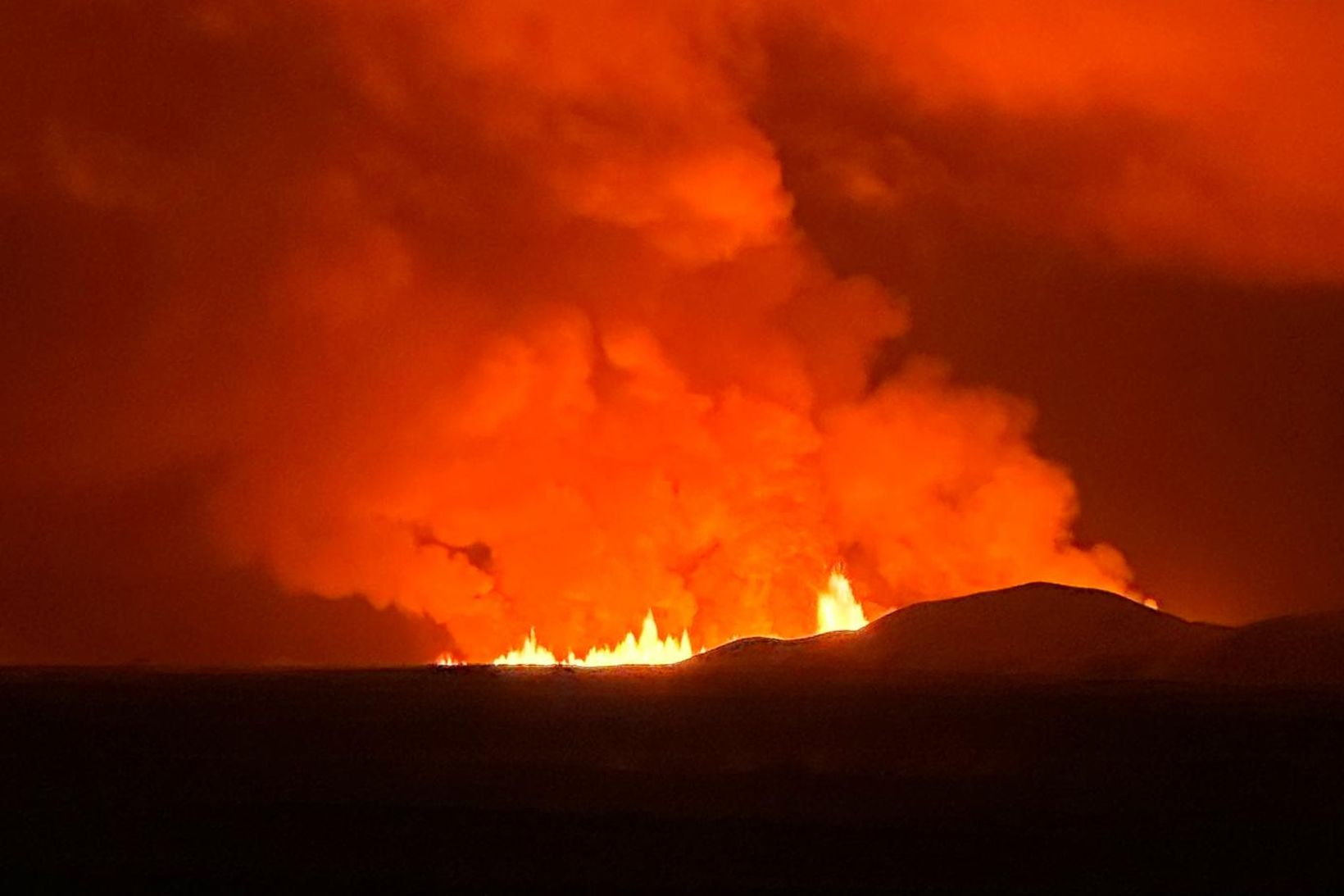 Fljótlega eftir að gosið hófst við Grindavík.