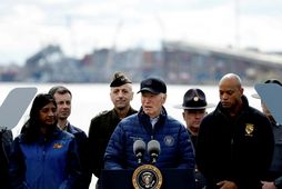 Joe Biden forseti Bandaríkjanna heimsótti Baltimore.