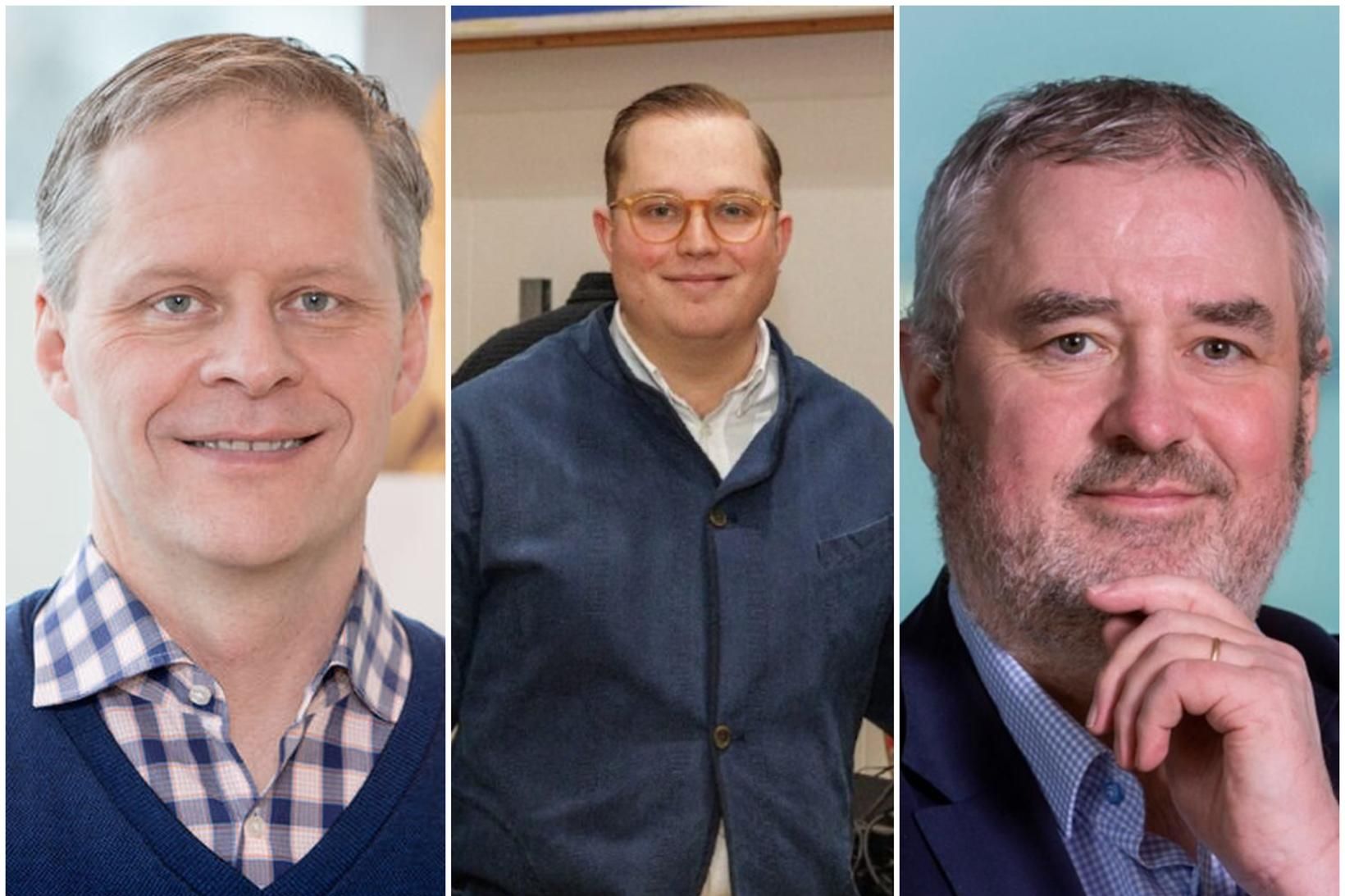 Svali Björgvinsson, Egill Ástráðsson og Kristinn Albertsson.