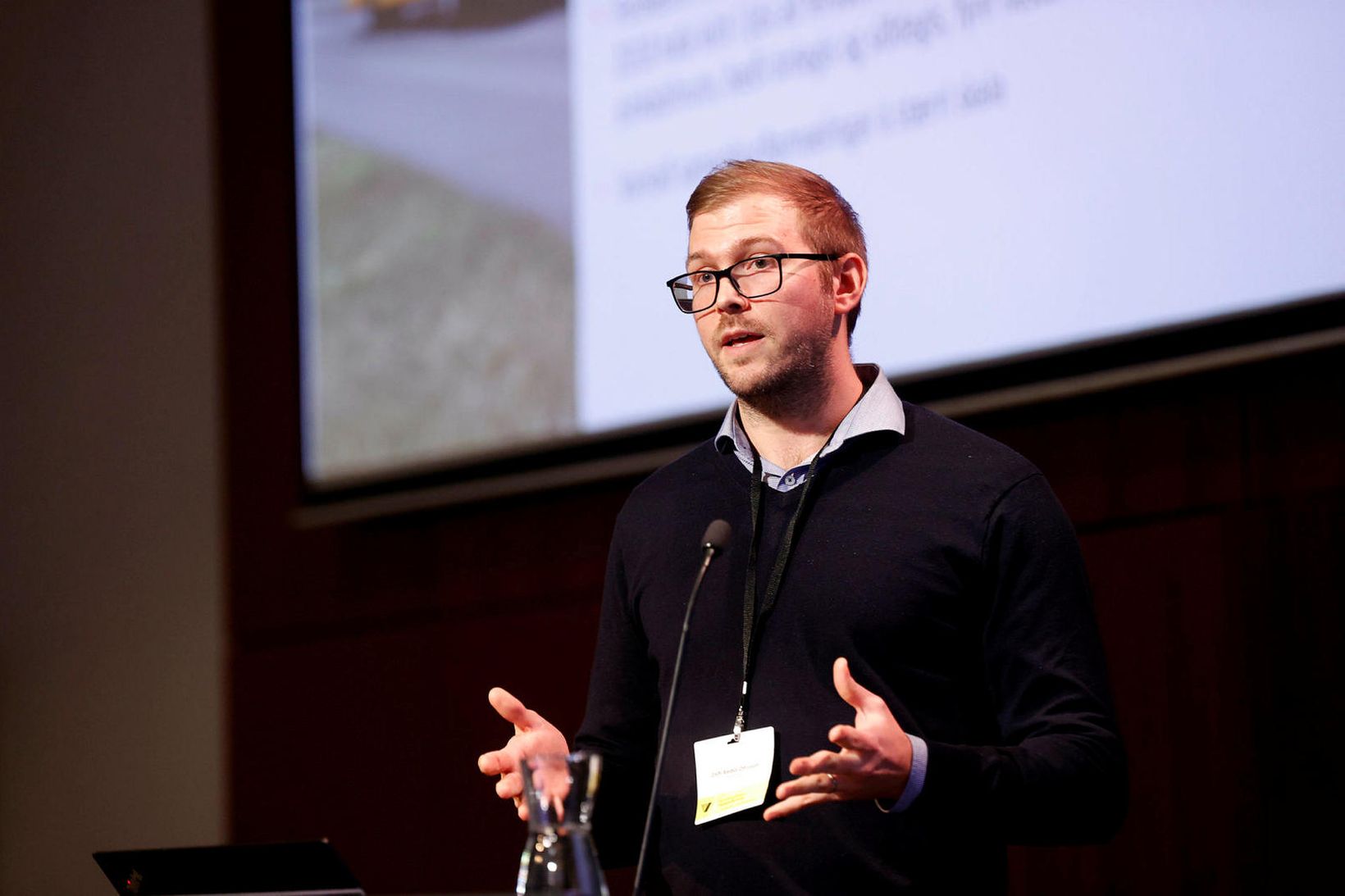 Daði Baldur Ottósson segir frá rannsókninni á Rannsóknarráðstefnu Vegagerðarinnar á …