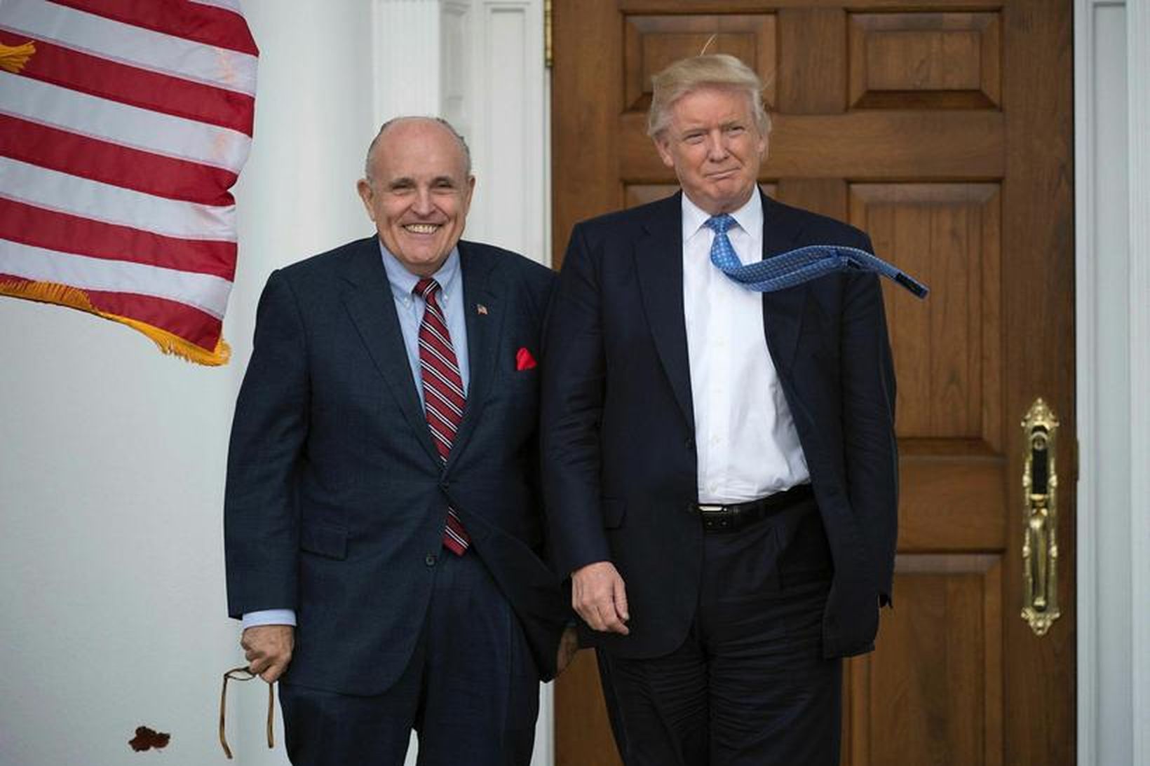 Giuliani og Trump á góðri stundu.